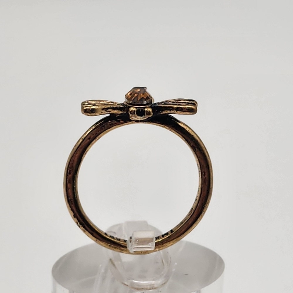 Brass Tone Dragonfly Ring (7) - Picture 5 of 8